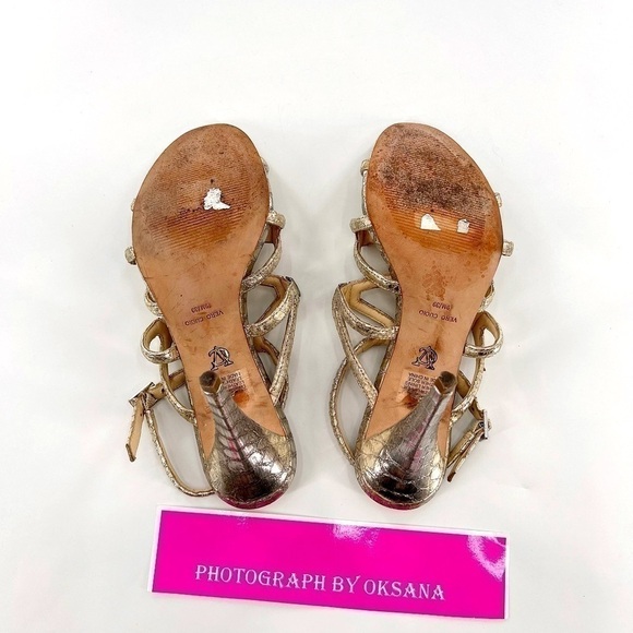 CV Signature Vogue Metallic Snake-Print Sandal size 9 M - Picture 9 of 11